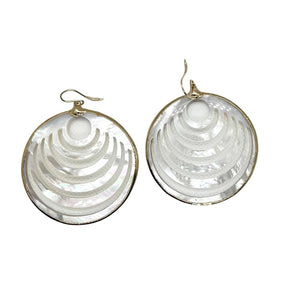 Sound Waves Mother of Pearl Earrings