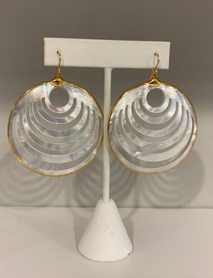 Sound Waves Mother of Pearl Earrings