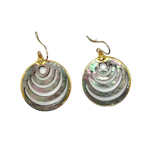 Sound Waves Mother of Pearl Earrings