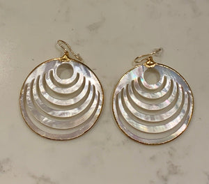 Sound Waves Mother of Pearl Earrings