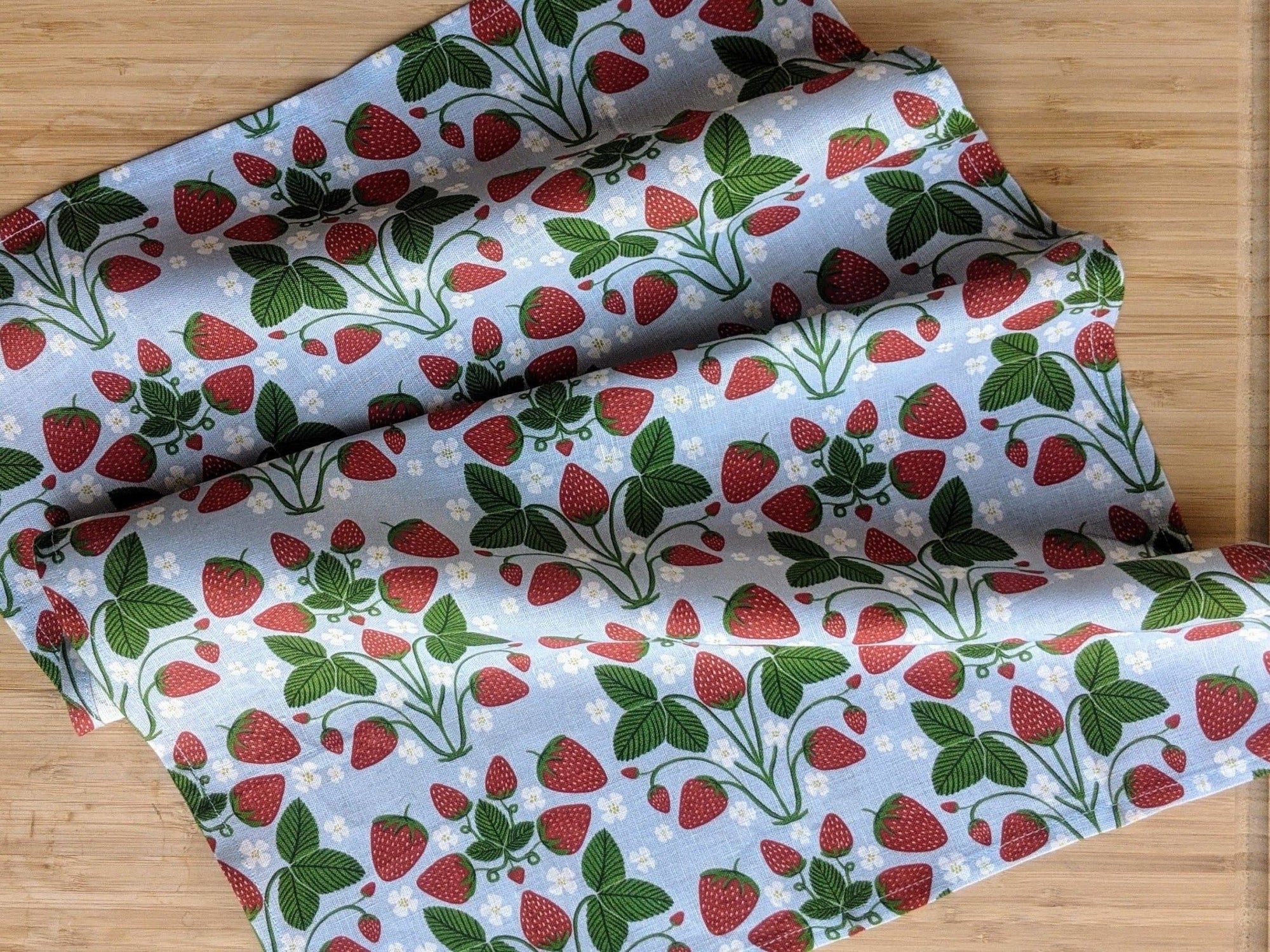 Strawberry Vine Tea Towel - Abigail Fox Designs