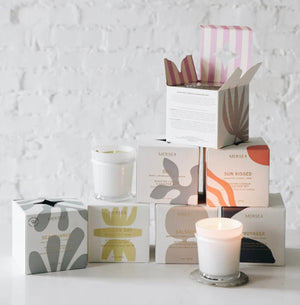 Sun Kissed Boxed Agate Coaster Candle by Mer Sea - Abigail Fox Designs