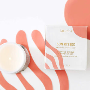 Sun Kissed Boxed Agate Coaster Candle by Mer Sea - Abigail Fox Designs