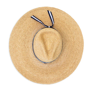 Sunshine Wide Brim Hat, Navy Blue & White, By Mersea - Abigail Fox Designs