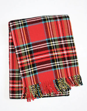 Tartan Blanket, 55 x 70, Cozy Plaid Throw - Abigail Fox Designs
