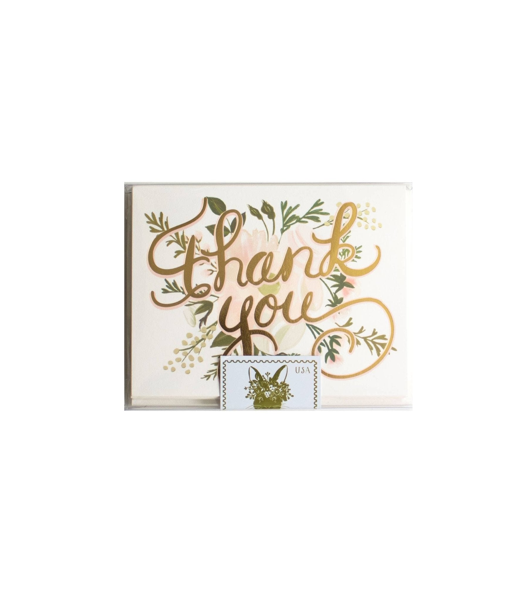 Thank you With Flowers Greeting Card Boxed Set of 8 - Abigail Fox Designs