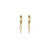 Triangle Spike Mini Huggies, 18K Gold & Sterling Silver, Abigail Fox - Abigail Fox Designs