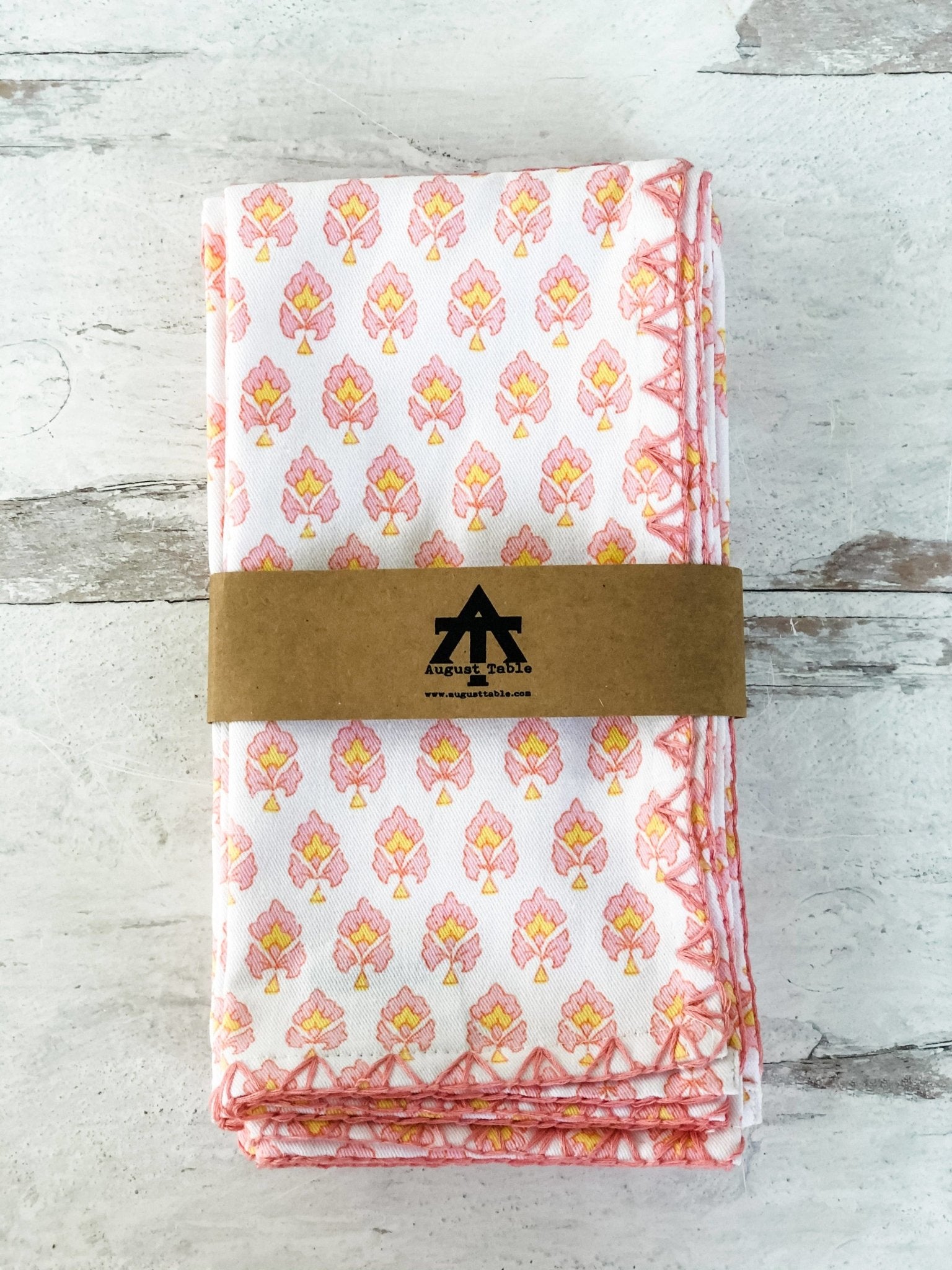 Trillium Napkins - set of 4 in Accomack - Abigail Fox Designs