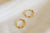 Twisted Hoop Huggie Earrings, 18k GV - Abigail Fox Designs
