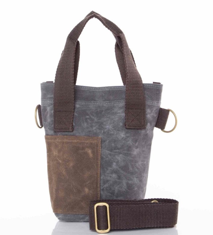 Waxed Canvas Wine Tote - Abigail Fox Designs