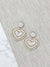 White Seed Bead Beaded Heart Dangle Earrings *VALENTINE'S DAY COLLECTION* - Abigail Fox Designs