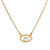 White Topaz Gold Eye Necklace 18-inch, 18kt gold plated over brass - Abigail Fox Designs